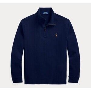 Polo Ralph Lauren Men’s Estate-Rib Quarter-Zip Navy Pullover Sweater 3XL